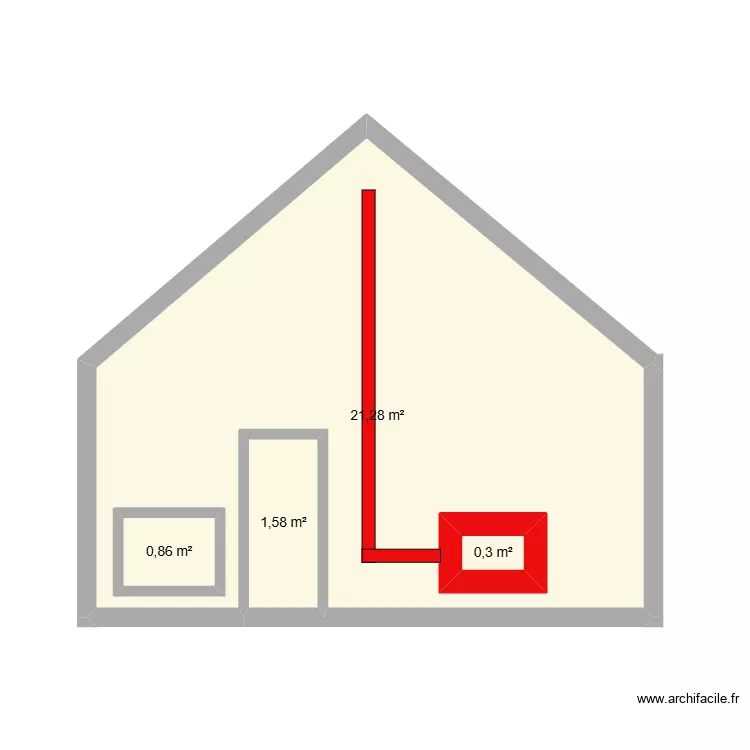 Facade. Plan de 4 et 26 m² Facade. Plan de 4 et 26 m²