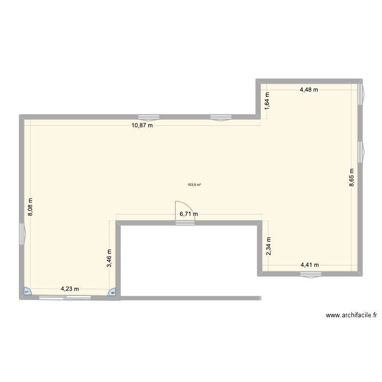 projet exup. Plan de 1 pièce et 104 m2