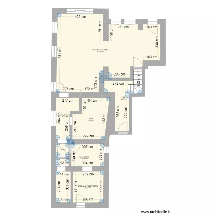 rez de chaussee. Plan de 