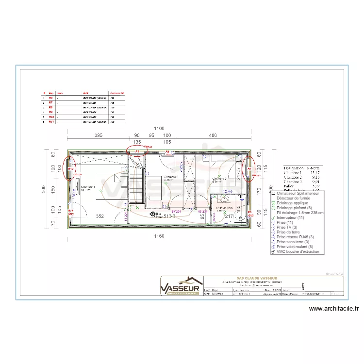 SCI CHENES LOGT 2 ETAGE. Plan de 
