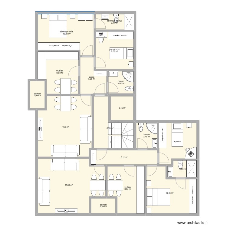 taslak Mehmet Yildiz Celaliye çarsi. Plan de 0 pièce et 0 m2