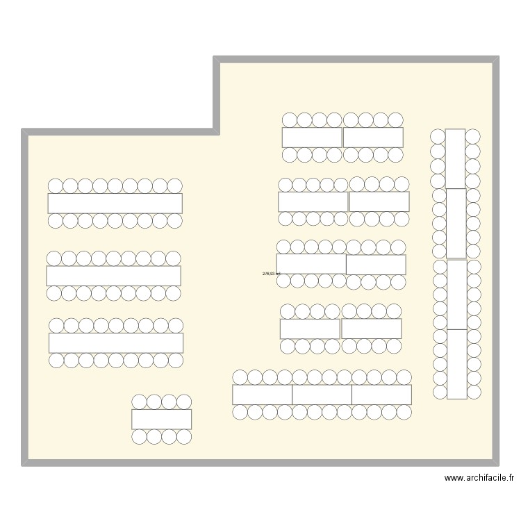 Plan de table 1. Plan de 1 pièce et 277 m2