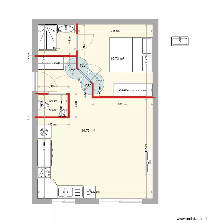 loc marmande 2. Plan de 2  et 41 m²