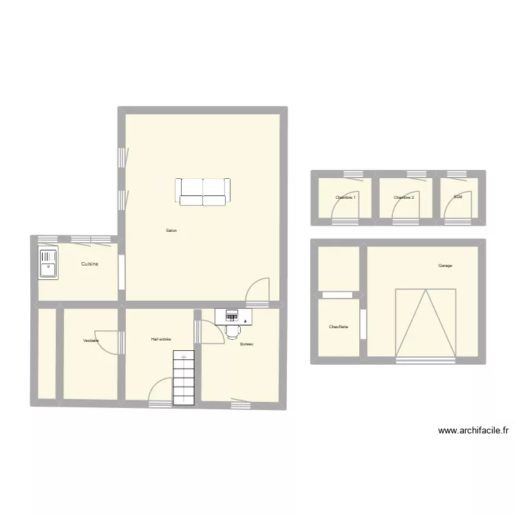 plan urbain Chris. Plan de 10  et 67 m²