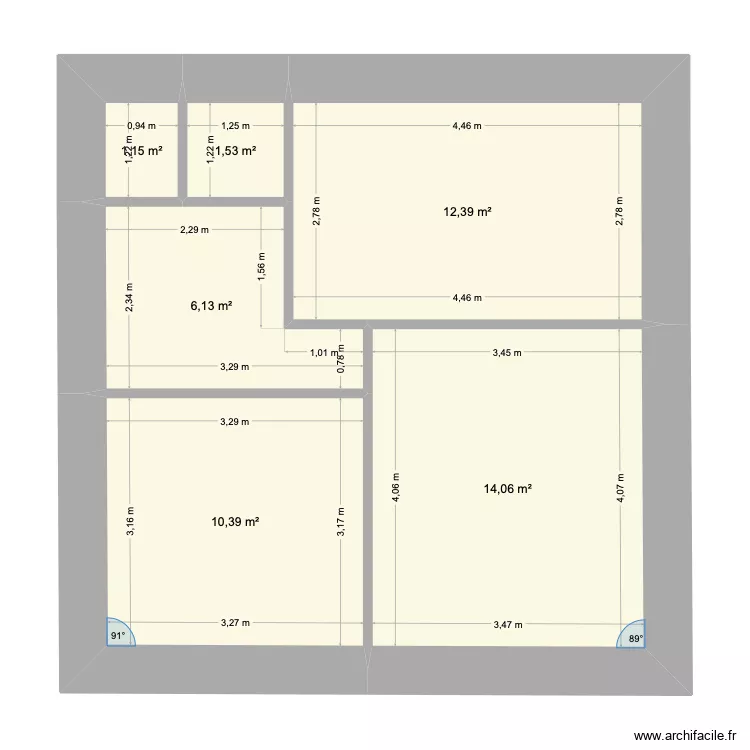 maison 1ier. Plan de 6 et 46 m² maison 1ier. Plan de 6 et 46 m²