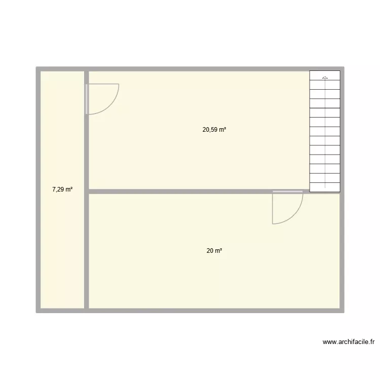 PLAN 2EME ETAGE. Plan de 3 Pièces et 48 m²