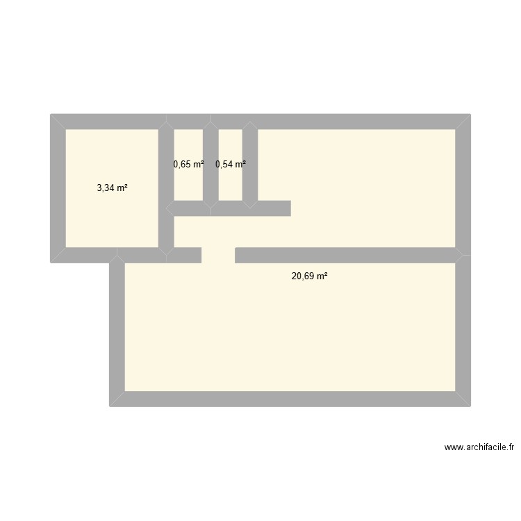 autre plan. Plan de 4 pièces et 25 m2