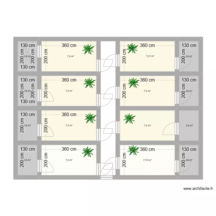 plan integral GRILLAGE AU MILIEU. Plan de 