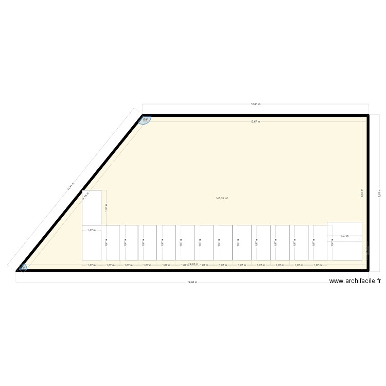 Terrain pour garages 2. Plan de 1 pièce et 140 m2