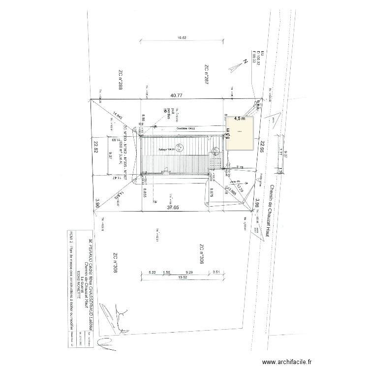 projet garage. Plan de 1 pièce et 25 m2