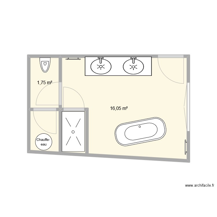 SDB CLEMENT. Plan de 0 pièce et 0 m2