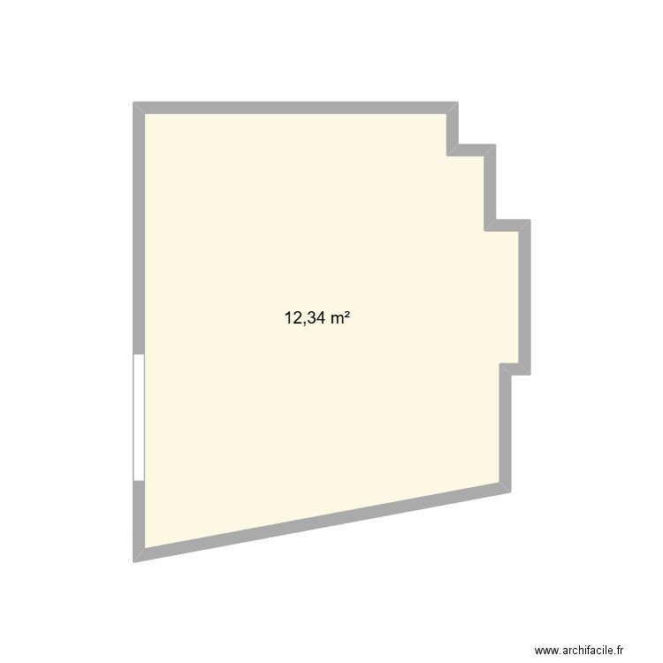 marine. Plan de 1 pièce et 12 m2