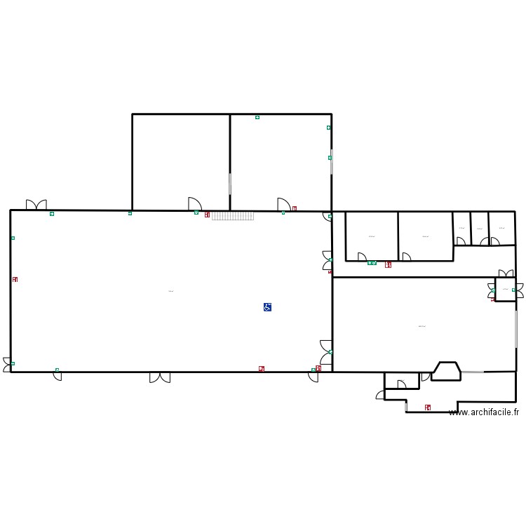 Tremplin. Plan de 10 pièces et 805 m2