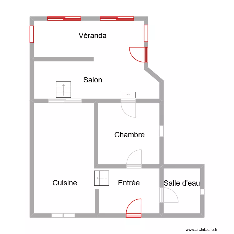 Pratcumiau_plan. Plan de 4  et 70 m²
