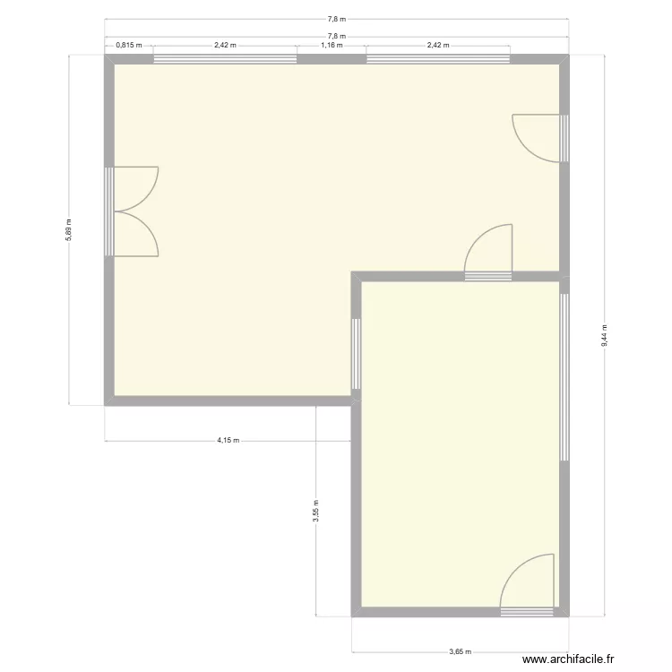 LOCAL ACTUEL EAM VESVROTTE. Plan de 