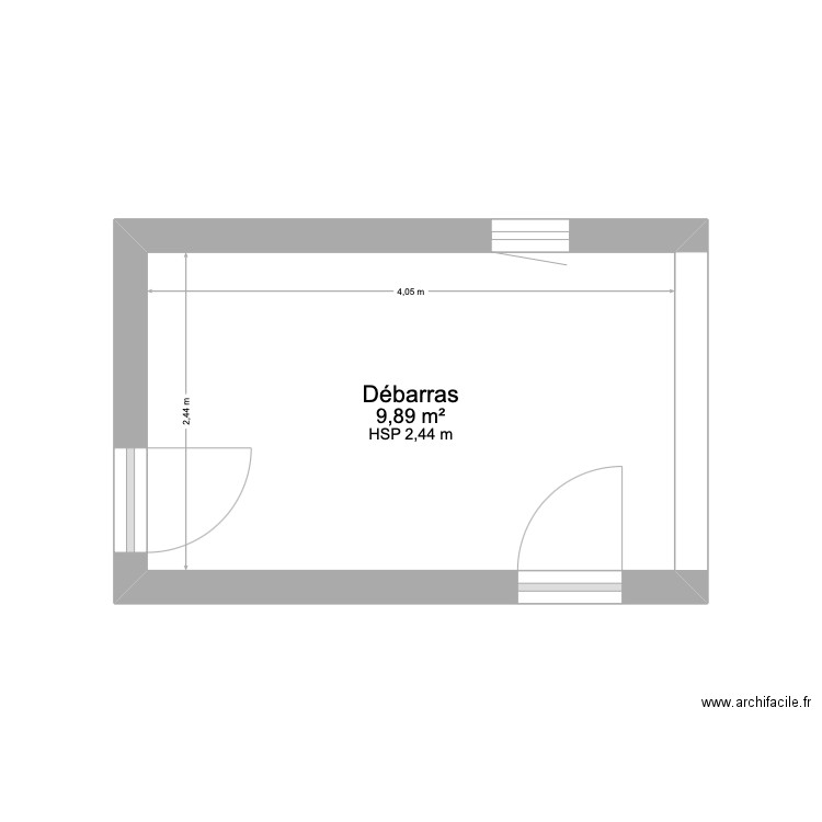 Buanderie. Plan de 1 pièce et 10 m2