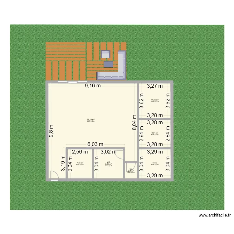 maison. Plan de 7 et 118 m² maison. Plan de 7 et 118 m²