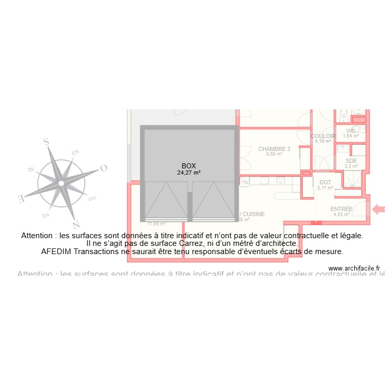BI 30760. Plan de 14 pièces et 133 m2