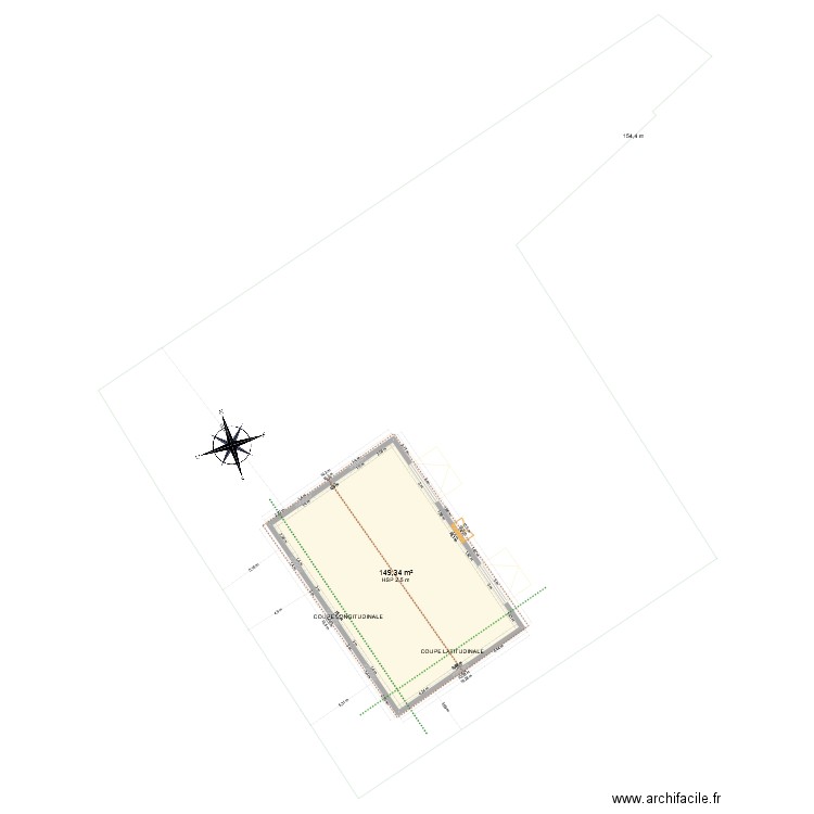 garage2 AVEC COUPES. Plan de 1 pièce et 149 m2