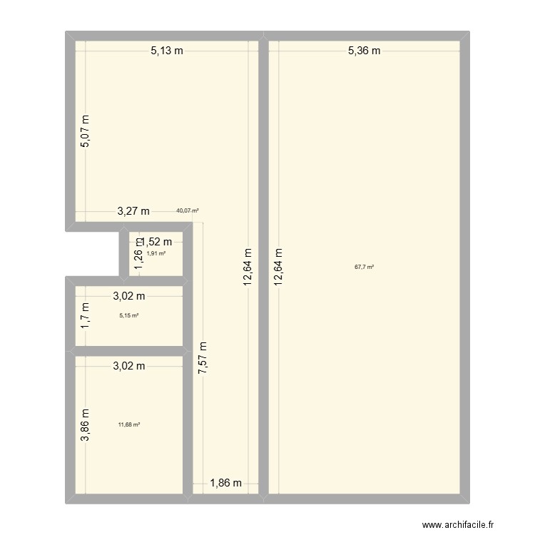 DISTILLERIE BOVET LA VALOTE. Plan de 5 pièces et 127 m2
