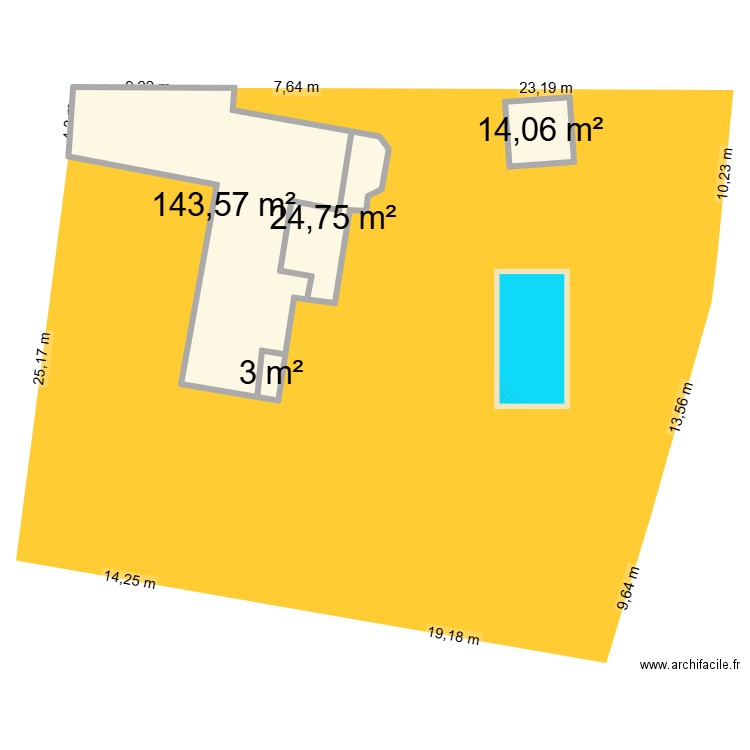GABET. Plan de 4 pièces et 185 m2