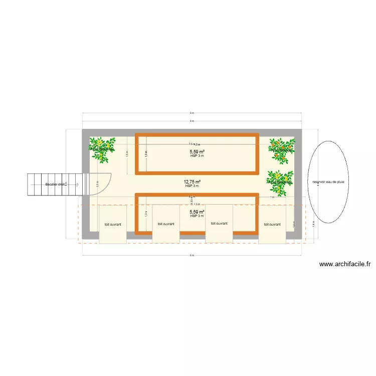 walipini. Plan de 3 et 37 m² walipini. Plan de 3 et 37 m²