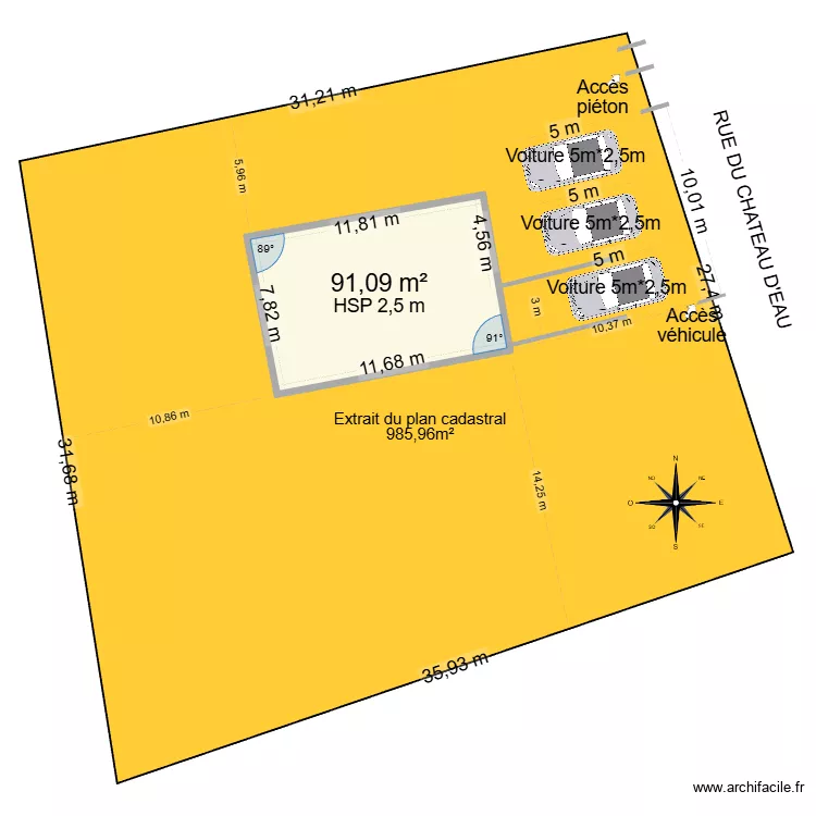 cadastre arnaud et pauline. Plan de 