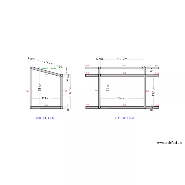 Support alu Fort Sainte-Marine. Plan de 