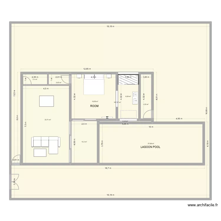baan waterfall 2. Plan de 10  et 353 m²