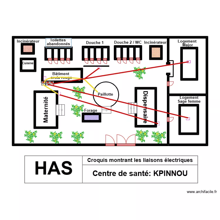 Plan de masse KPINNOU. Plan de 