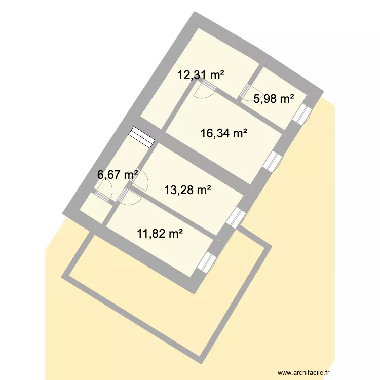 Fontpatour &eacute;tat initial. Plan de 