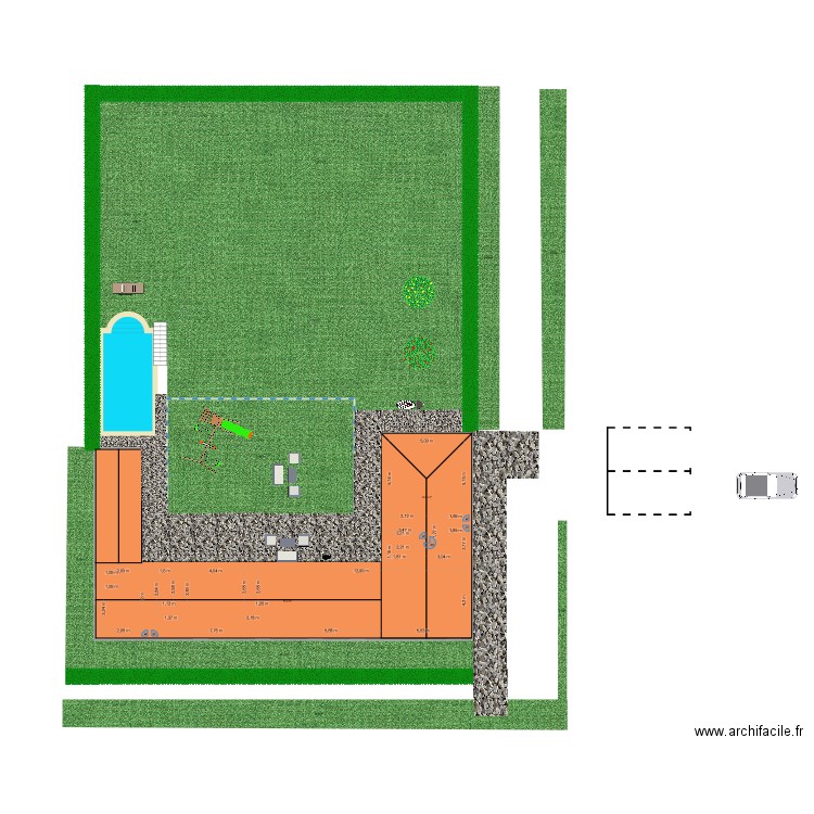 adfrienmagne. Plan de 2 pièces et 127 m2