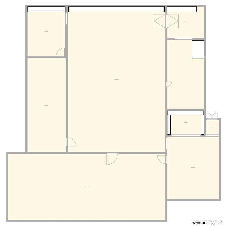 B1-PHP. Plan de 9 pièces et 1164 m2