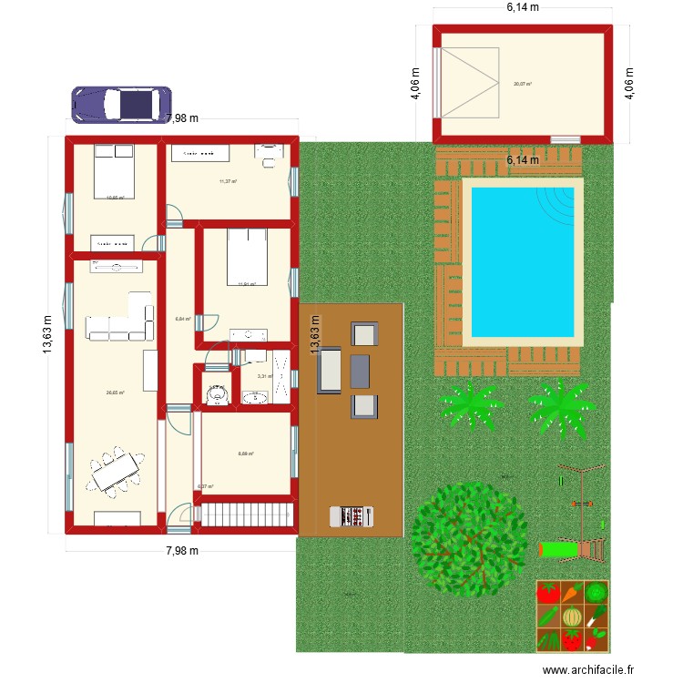 plan vrai. Plan de 10 pièces et 107 m2