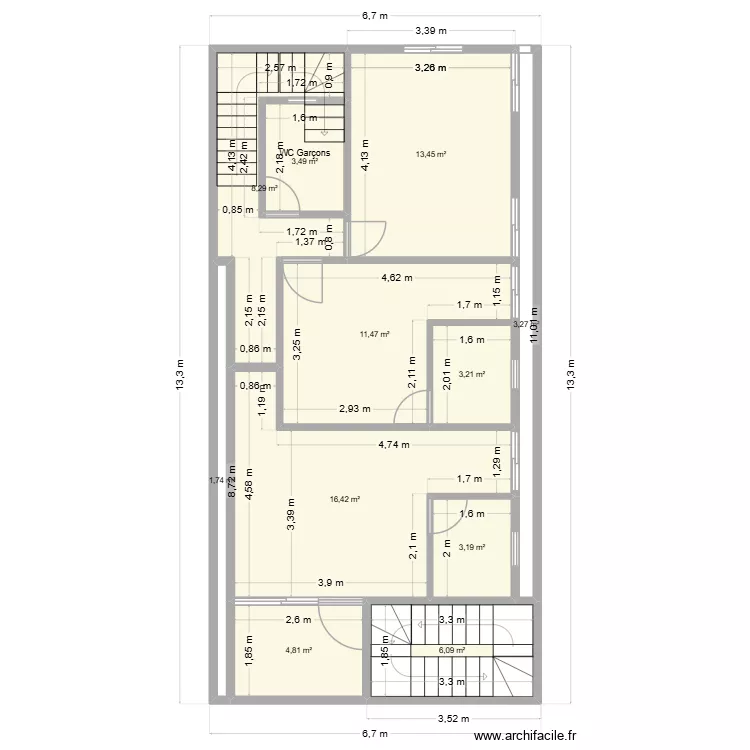 1er Niveau Limete. Plan de 