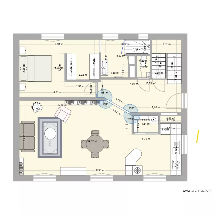 Projet Merle - Projet v2. Plan de 8 Pièces et 79 m² Projet Merle - Projet v2. Plan de 8 Pièces et 79 m²