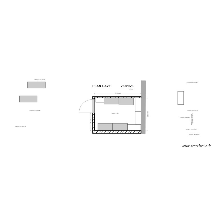 PLAN CAVE 28/01/26. Plan de 0 pièce et 0 m2