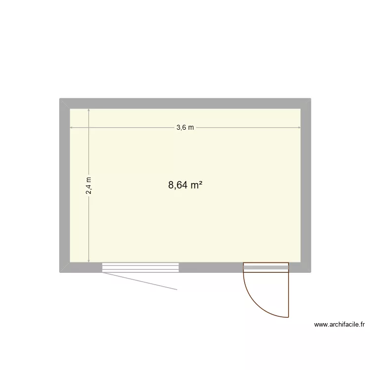 projet cabanne. Plan de 2  et 17 m²
