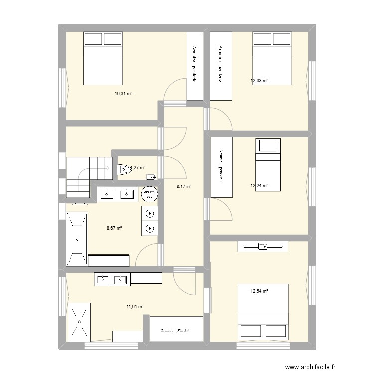 1 étage maison . Plan de 0 pièce et 0 m2
