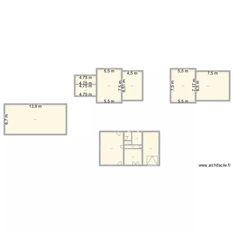Plan pieces. Plan de 15 et 466 m² Plan pieces. Plan de 15 et 466 m²