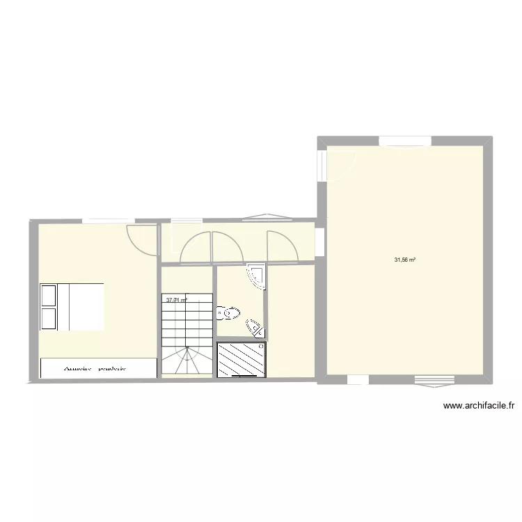 saint nicolas. Plan de 2  et 69 m²