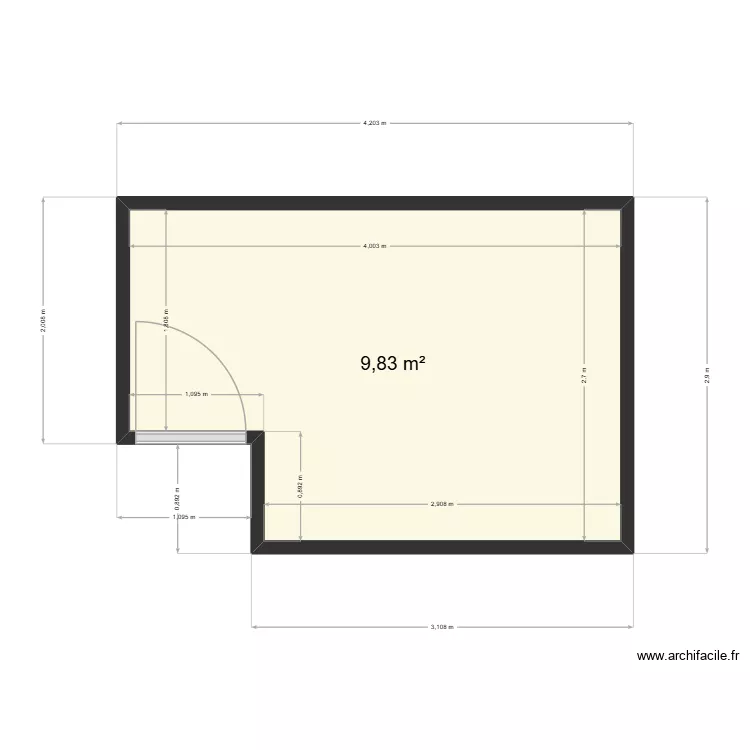 Cave. Plan de 1 pièce et 10 m² Cave. Plan de 1 pièce et 10 m²