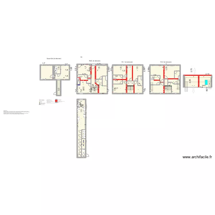 R&eacute;novation 20260308 - ELEC. Plan de 46  et 285 m²