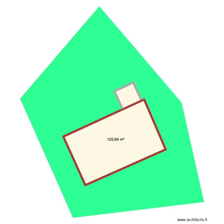 Plan. Plan de 1 pièce et 126 m2