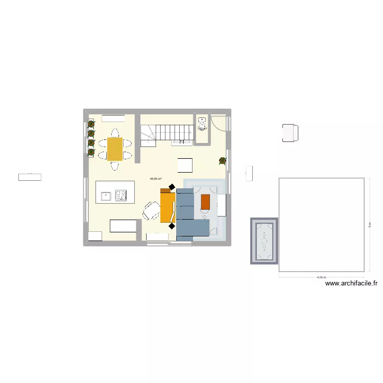 Ovrijse. Plan de 2  et 50 m²