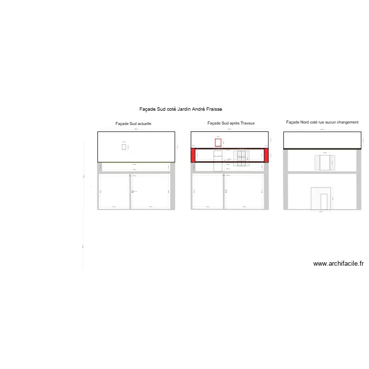 Plan de facade et toiture d&eacute;mo . Plan de 