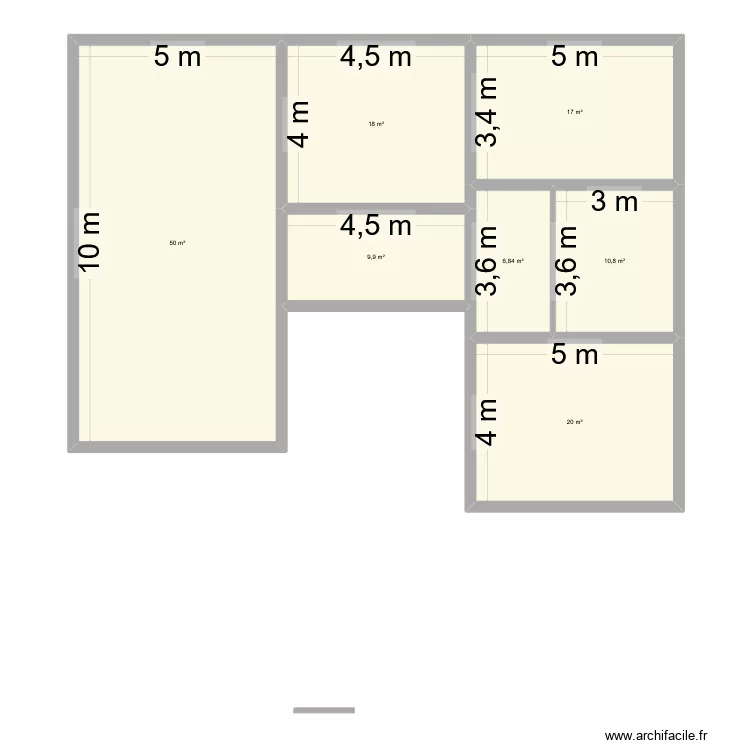 issmma h. Plan de 7  et 133 m²