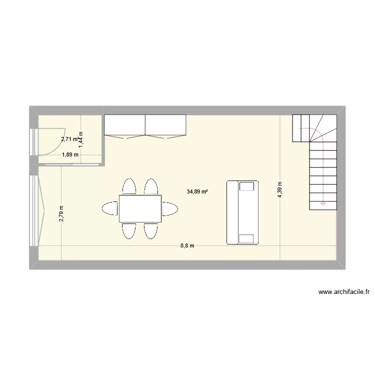 appart 2 jeanne. Plan de 8  et 79 m²