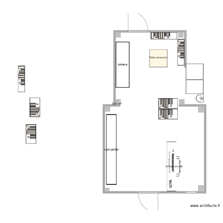 magasin bis. Plan de 1 pièce et 0 m2