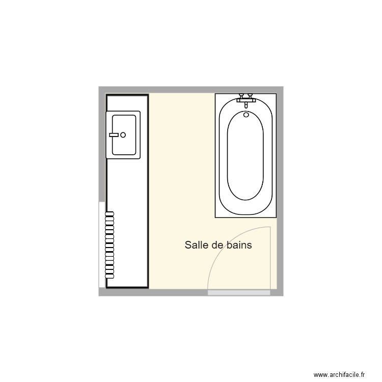 plan avant travaux Grimoin. Plan de 1 pièce et 4 m2